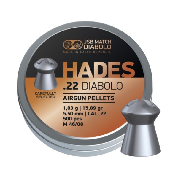 Пули JSB Hades Diabolo 5,5 мм, 1,03 грамм, 500 штук